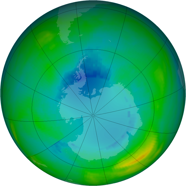 Ozone Map 1983-08-25